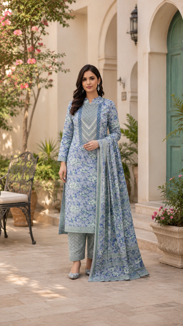 Daily wear/office wear pure cotton comfortable cotton dupatta suit