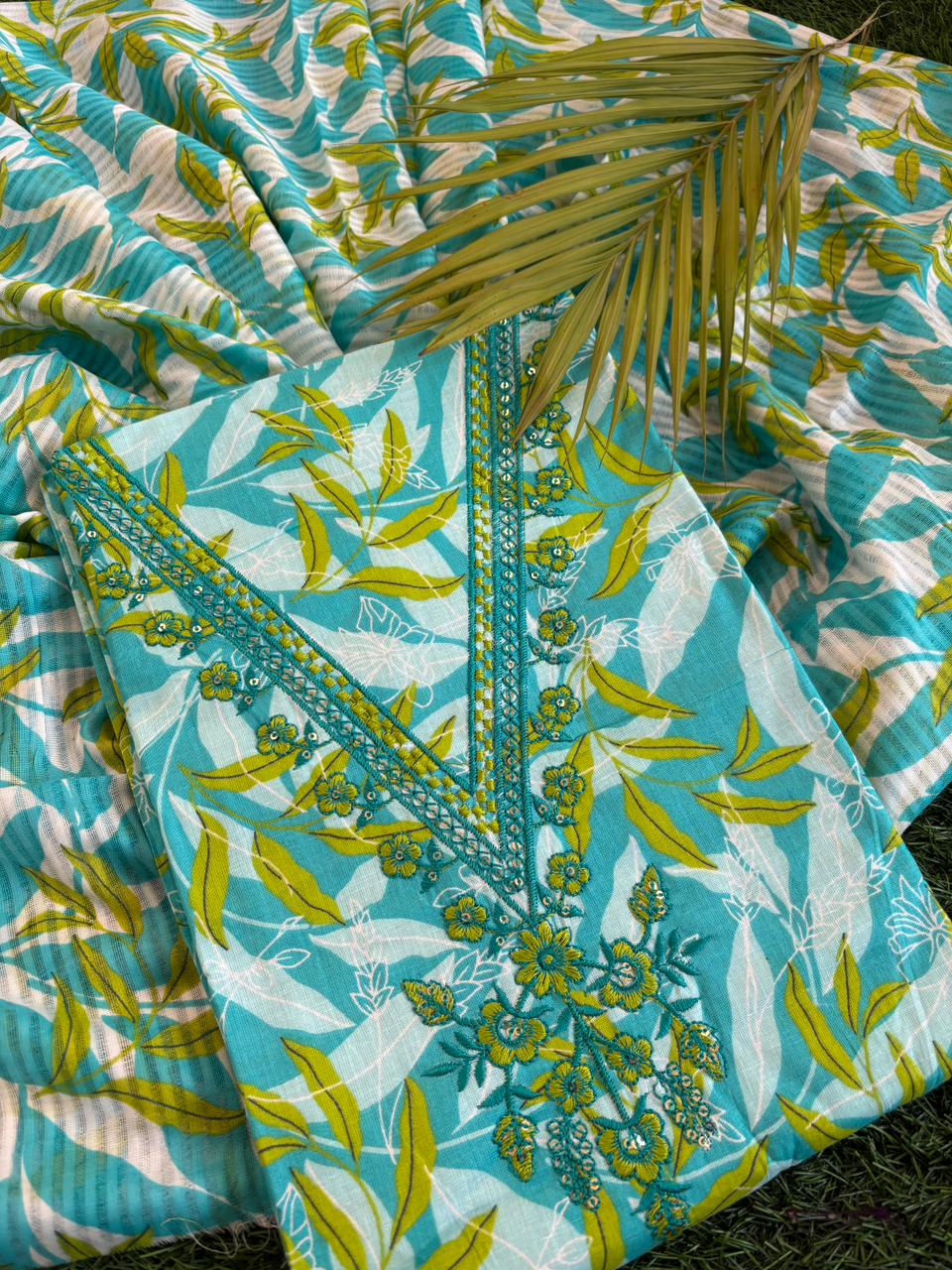 Pure cotton daily wear/office wear cotton dupatta suit